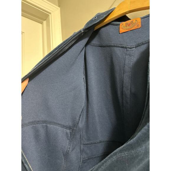🔴Juicy Couture‎ navy terry cloth short sleeve hoodie size Small y2k - Picture 6 of 10